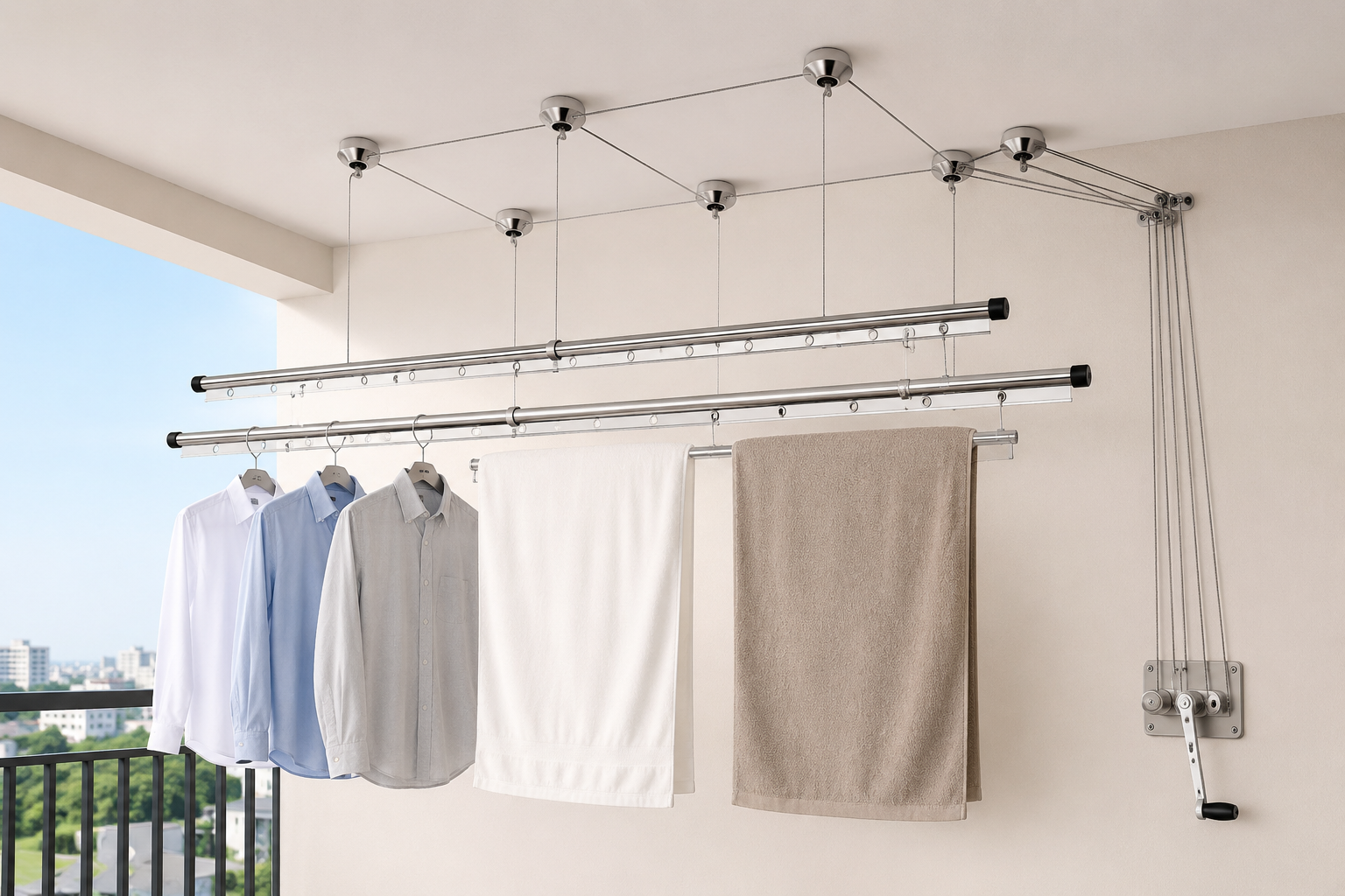 Manual Pulley Cloth Hanger